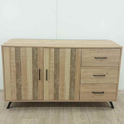Komoda v dekoru dubu 136x81 cm Nordic Marckeric
