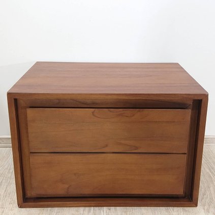 Závěsná skříňka pod umyvadlo teak 60x40 cm Kenta Kave Home