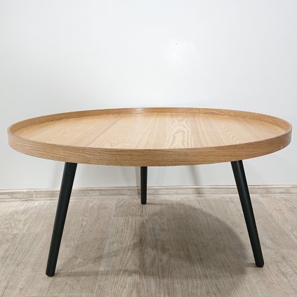 Béžovo-černý konferenční stolek Mesa, o 78 cm WOOOD