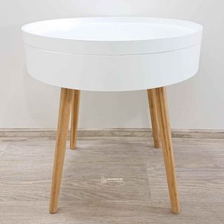 Bílý odkládací stolek 🤍🤎 Finja Wenko