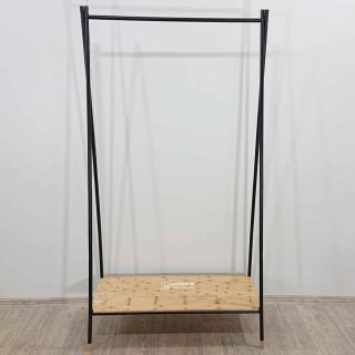 Černý stojan na oblečení 👖👜🥾kov bambus 🤎🖤 Loft Wenko