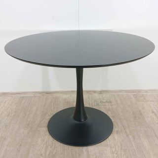 Černý 🖤 kulatý jídelní stůl Oda o 110 cm Marckeric