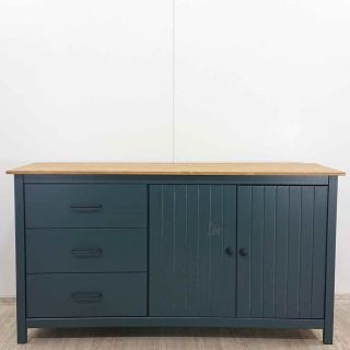 Antracitově šedá 🩶🤎 dřevěná komoda 150x80 cm Miranda Marckeric